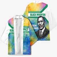 Garrett Morgan Kimono with Real Impact Quote, Black Inventor Portrait and Vibrant Watercolor - Wonder Print Shop