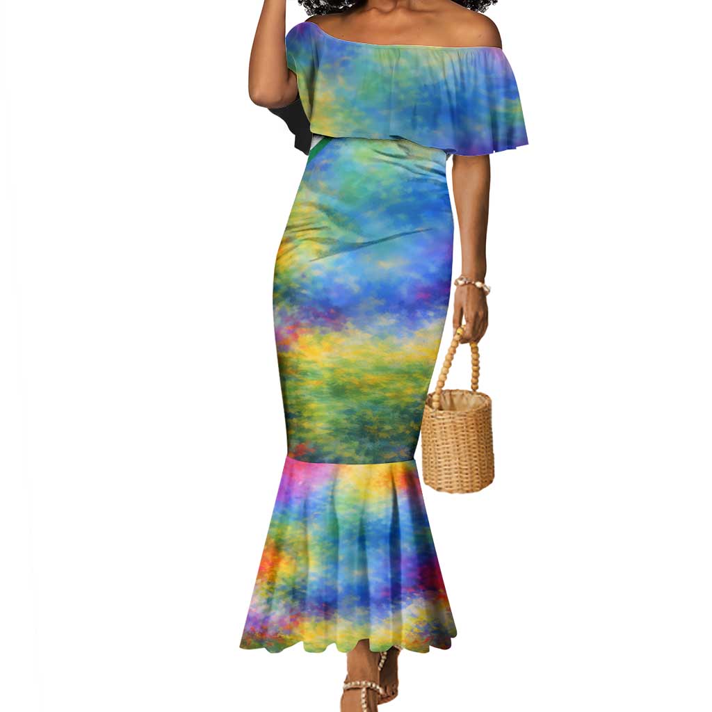 Garrett Morgan Mermaid Dress with Real Impact Quote, Black Inventor Portrait and Vibrant Watercolor - Wonder Print Shop