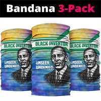 Garrett Morgan Neck Gaiter with Real Impact Quote, Black Inventor Portrait and Vibrant Watercolor - Wonder Print Shop