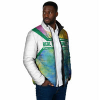 Garrett Morgan Padded Jacket with Real Impact Quote, Black Inventor Portrait and Vibrant Watercolor - Wonder Print Shop