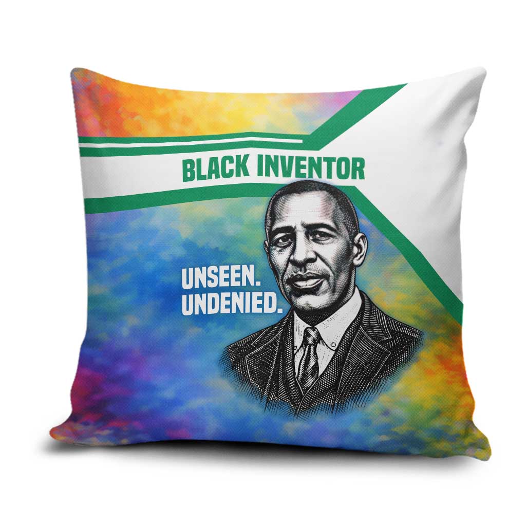 Garrett Morgan Pillow Cover with Real Impact Quote, Black Inventor Portrait and Vibrant Watercolor - Wonder Print Shop