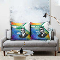 Garrett Morgan Pillow Cover with Real Impact Quote, Black Inventor Portrait and Vibrant Watercolor - Wonder Print Shop