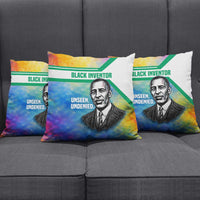Garrett Morgan Pillow Cover with Real Impact Quote, Black Inventor Portrait and Vibrant Watercolor - Wonder Print Shop