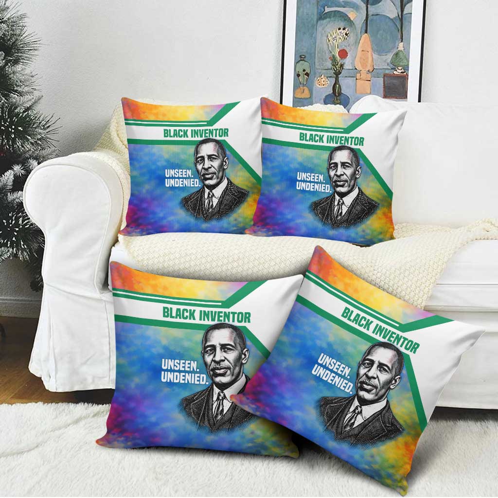 Garrett Morgan Pillow Cover with Real Impact Quote, Black Inventor Portrait and Vibrant Watercolor - Wonder Print Shop