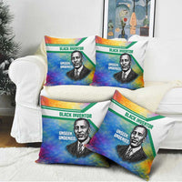 Garrett Morgan Pillow Cover with Real Impact Quote, Black Inventor Portrait and Vibrant Watercolor - Wonder Print Shop
