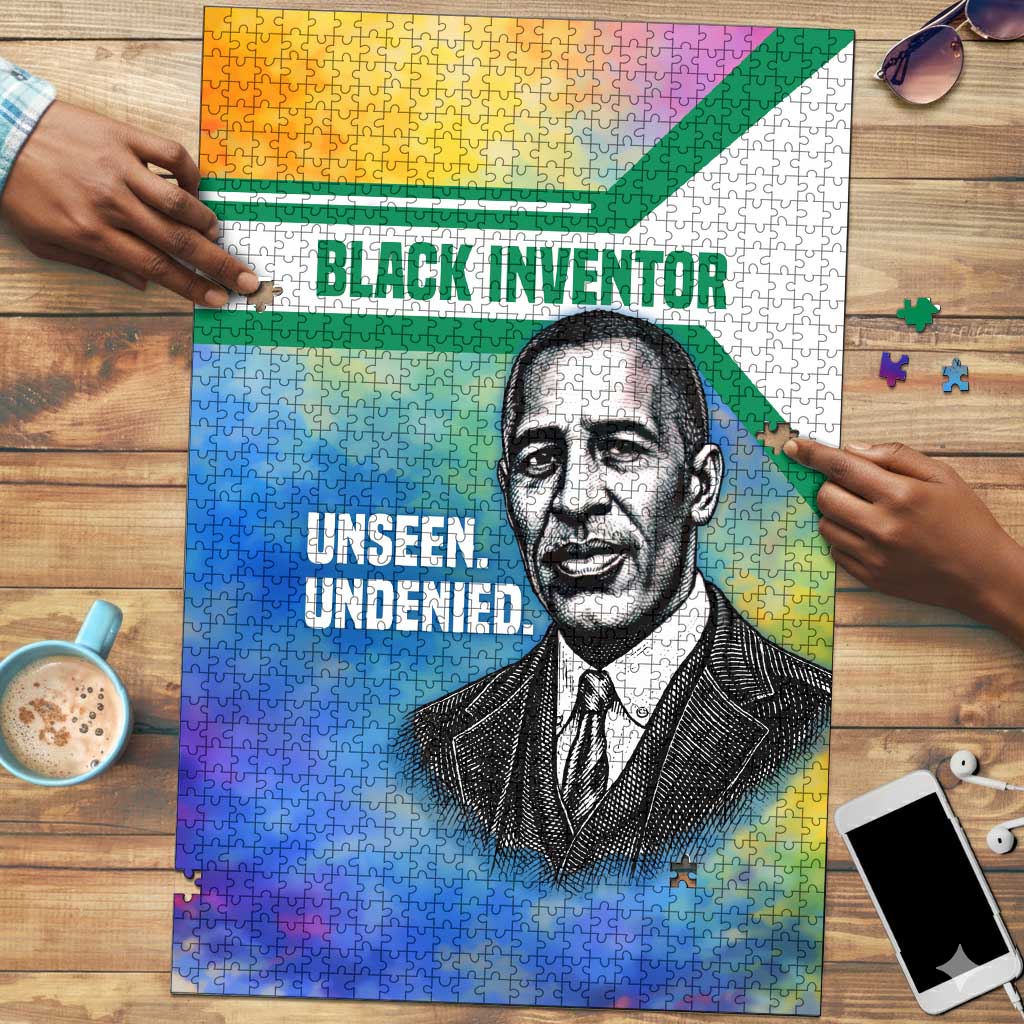 Garrett Morgan Puzzle with Real Impact Quote, Black Inventor Portrait and Vibrant Watercolor - Wonder Print Shop