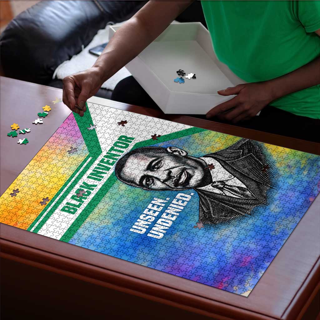 Garrett Morgan Puzzle with Real Impact Quote, Black Inventor Portrait and Vibrant Watercolor - Wonder Print Shop