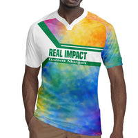 Garrett Morgan Rugby Jersey with Real Impact Quote, Black Inventor Portrait and Vibrant Watercolor - Wonder Print Shop