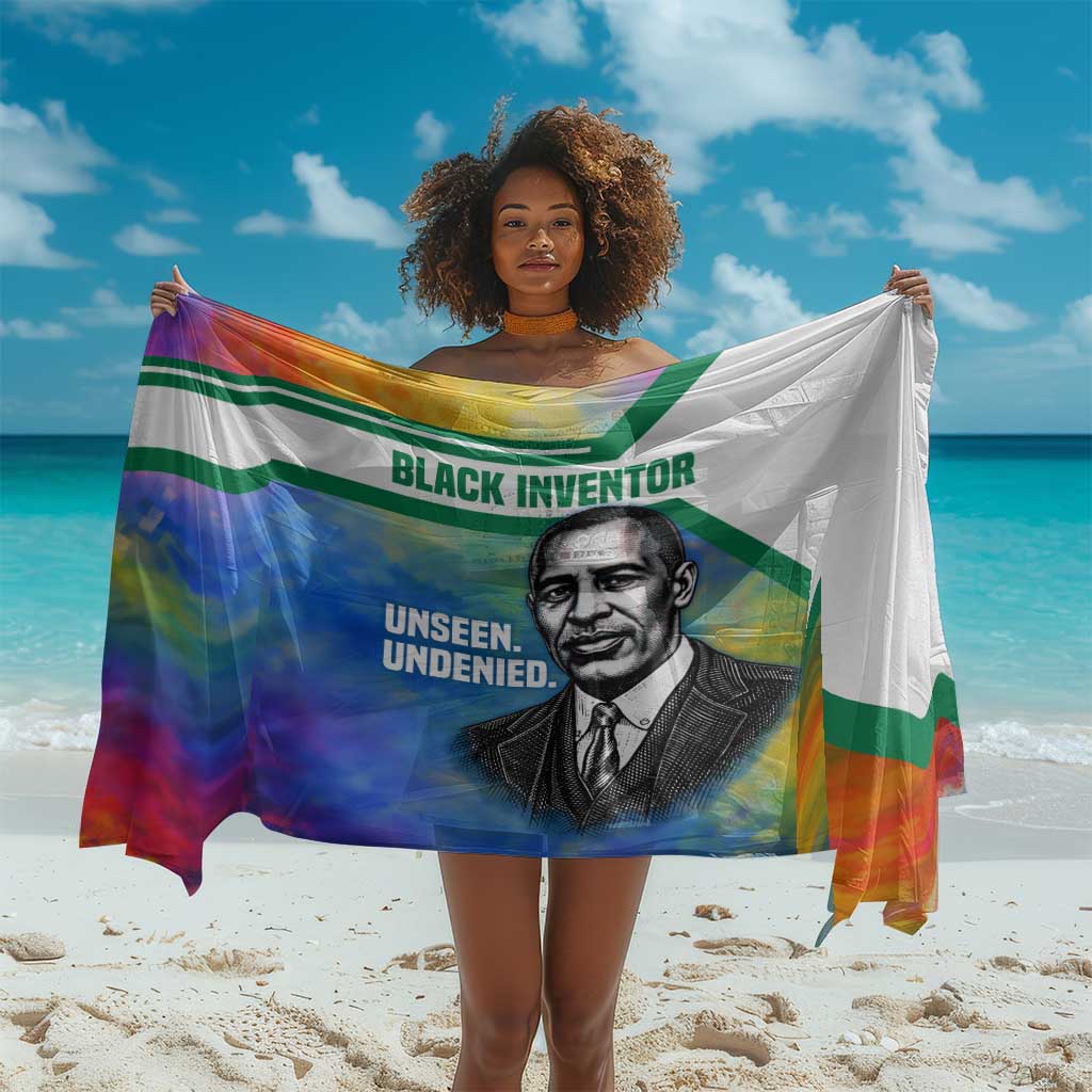 Garrett Morgan Sarong with Real Impact Quote, Black Inventor Portrait and Vibrant Watercolor - Wonder Print Shop