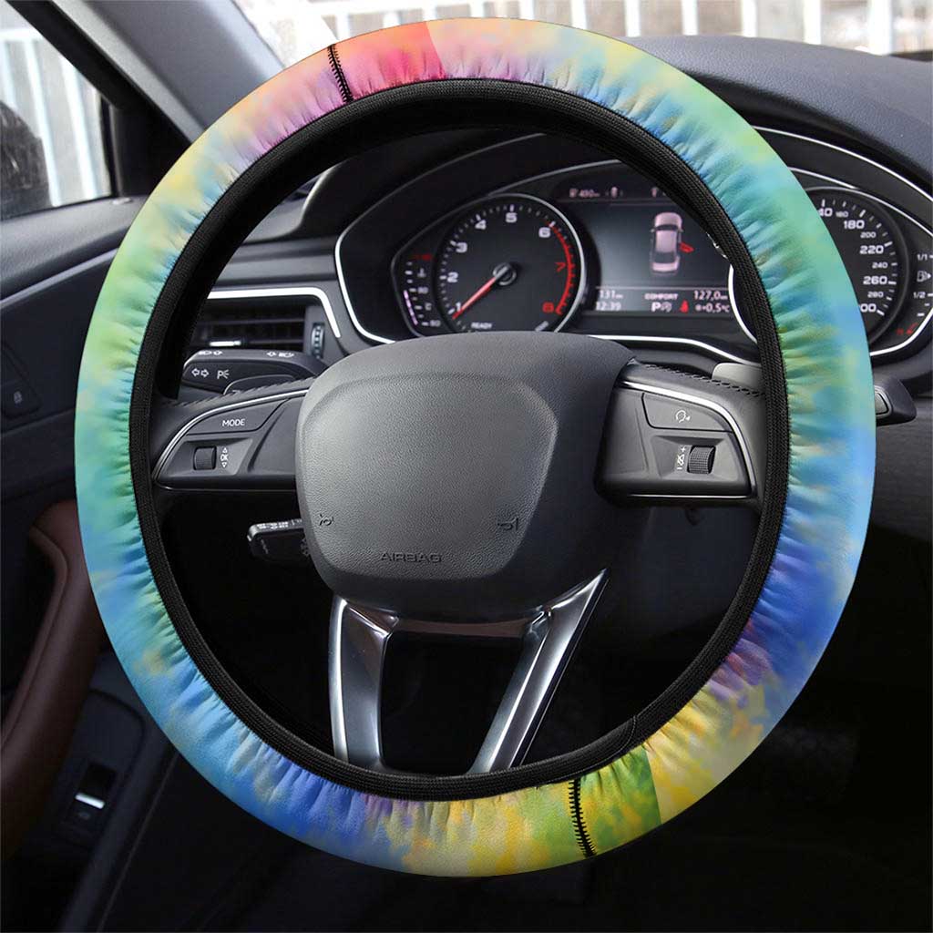 Garrett Morgan Steering Wheel Cover with Real Impact Quote, Black Inventor Portrait and Vibrant Watercolor - Wonder Print Shop