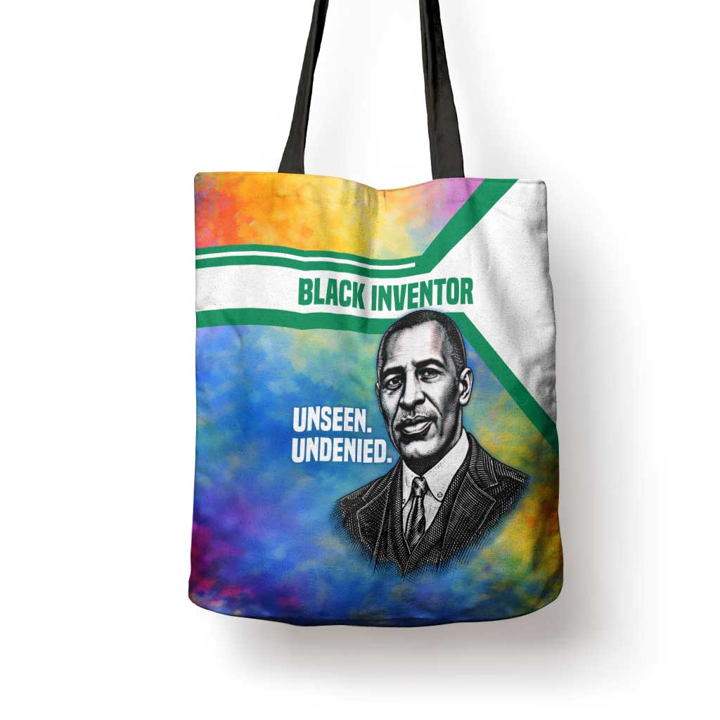 Garrett Morgan Tote Bag with Real Impact Quote, Black Inventor Portrait and Vibrant Watercolor - Wonder Print Shop