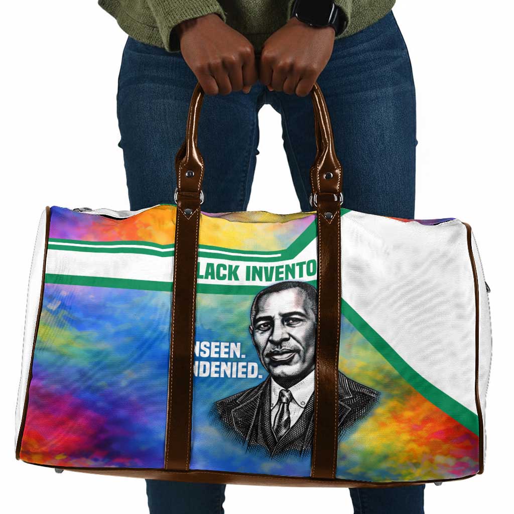 Garrett Morgan Travel Bag with Real Impact Quote, Black Inventor Portrait and Vibrant Watercolor - Wonder Print Shop
