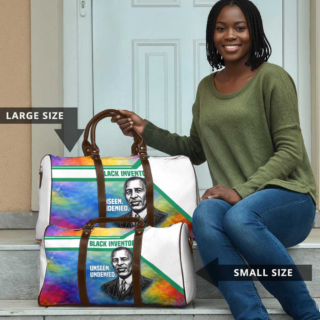 Garrett Morgan Travel Bag with Real Impact Quote, Black Inventor Portrait and Vibrant Watercolor - Wonder Print Shop