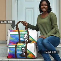 Garrett Morgan Travel Bag with Real Impact Quote, Black Inventor Portrait and Vibrant Watercolor - Wonder Print Shop