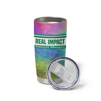 Garrett Morgan Tumbler Cup with Real Impact Quote, Black Inventor Portrait and Vibrant Watercolor - Wonder Print Shop