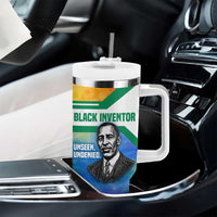 Garrett Morgan Tumbler With Handle with Real Impact Quote, Black Inventor Portrait and Vibrant Watercolor - Wonder Print Shop