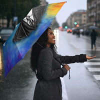 Garrett Morgan Umbrella with Real Impact Quote, Black Inventor Portrait and Vibrant Watercolor - Wonder Print Shop