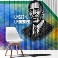Garrett Morgan Window Curtain with Real Impact Quote, Black Inventor Portrait and Vibrant Watercolor - Wonder Print Shop