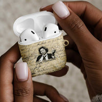 Toni Morrison AirPods Case Handwritten Manuscript Powerful Portrait with Feather Pen Quote - Wonder Print Shop