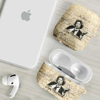 Toni Morrison AirPods Case Handwritten Manuscript Powerful Portrait with Feather Pen Quote - Wonder Print Shop