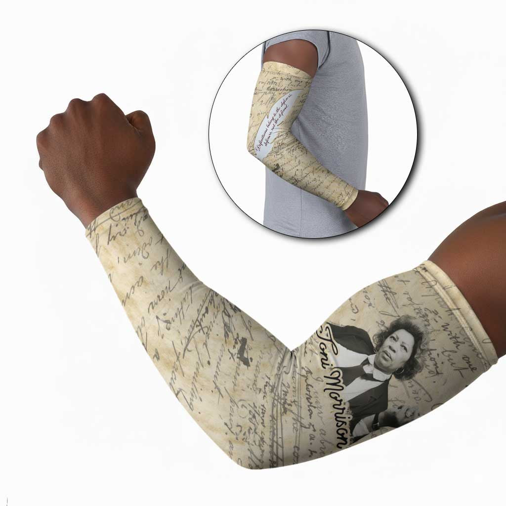 Toni Morrison Arm Sleeves Handwritten Manuscript Powerful Portrait with Feather Pen Quote - Wonder Print Shop