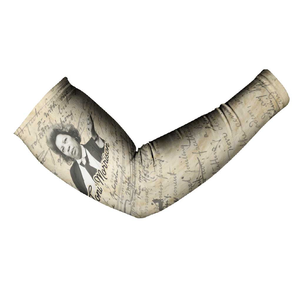 Toni Morrison Arm Sleeves Handwritten Manuscript Powerful Portrait with Feather Pen Quote - Wonder Print Shop