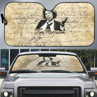 Toni Morrison Auto Sun Shade Handwritten Manuscript Powerful Portrait with Feather Pen Quote - Wonder Print Shop