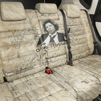 Toni Morrison Back Car Seat Cover Handwritten Manuscript Powerful Portrait with Feather Pen Quote - Wonder Print Shop