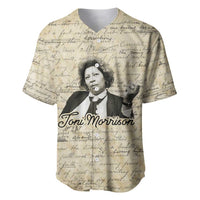Toni Morrison Baseball Jersey Handwritten Manuscript Powerful Portrait with Feather Pen Quote - Wonder Print Shop