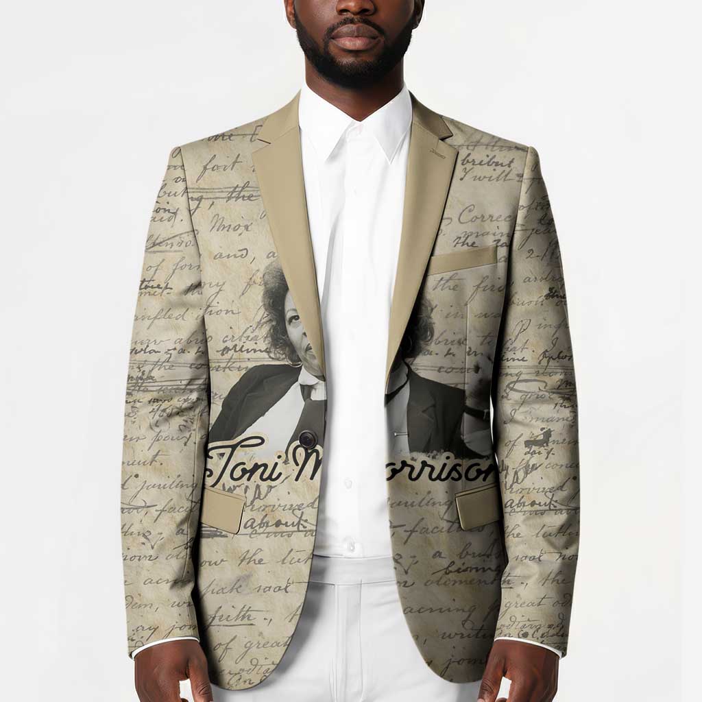 Toni Morrison Blazer Handwritten Manuscript Powerful Portrait with Feather Pen Quote - Wonder Print Shop