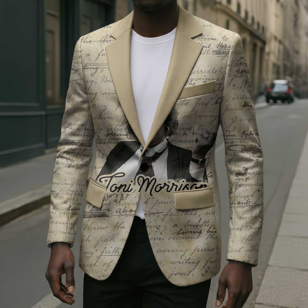 Toni Morrison Blazer Handwritten Manuscript Powerful Portrait with Feather Pen Quote - Wonder Print Shop