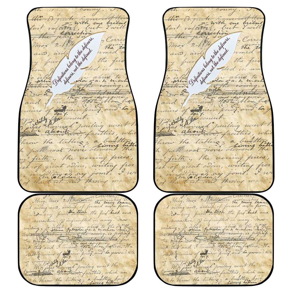 Toni Morrison Car Mats Handwritten Manuscript Powerful Portrait with Feather Pen Quote - Wonder Print Shop