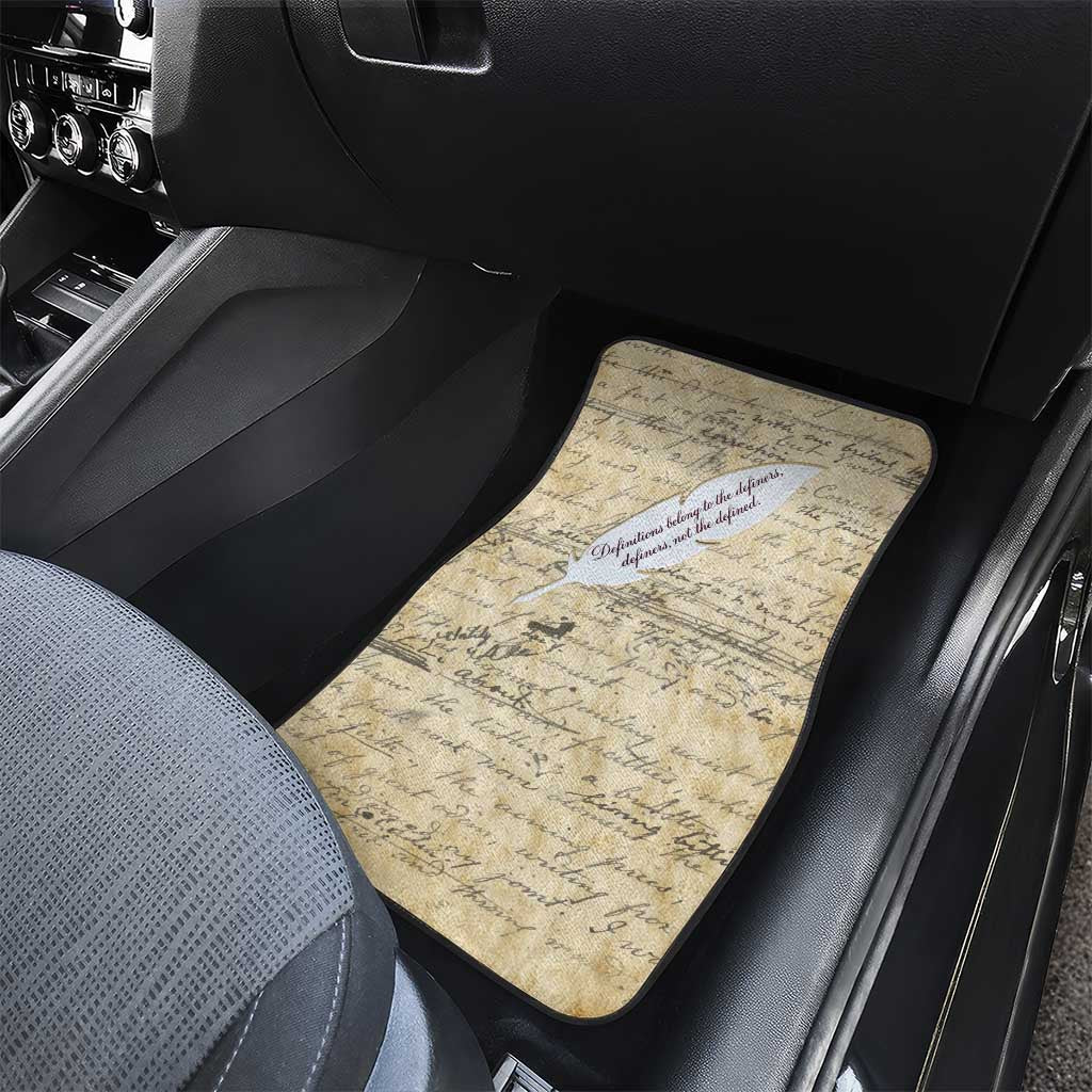 Toni Morrison Car Mats Handwritten Manuscript Powerful Portrait with Feather Pen Quote - Wonder Print Shop