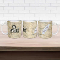 Toni Morrison Ceramic Mug Handwritten Manuscript Powerful Portrait with Feather Pen Quote - Wonder Print Shop