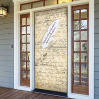 Toni Morrison Door Cover Handwritten Manuscript Powerful Portrait with Feather Pen Quote - Wonder Print Shop