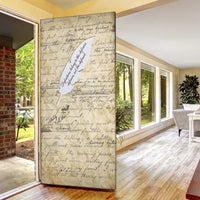 Toni Morrison Door Cover Handwritten Manuscript Powerful Portrait with Feather Pen Quote - Wonder Print Shop