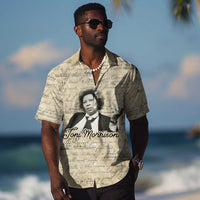 Toni Morrison Hawaiian Shirt Handwritten Manuscript Powerful Portrait with Feather Pen Quote - Wonder Print Shop