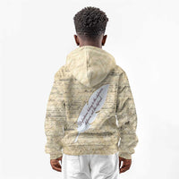 Toni Morrison Kid Hoodie Handwritten Manuscript Powerful Portrait with Feather Pen Quote - Wonder Print Shop