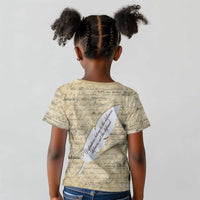 Toni Morrison Kid T shirt Handwritten Manuscript Powerful Portrait with Feather Pen Quote - Wonder Print Shop