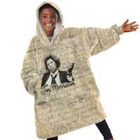 Toni Morrison Kid Wearable Blanket Hoodie Handwritten Manuscript Powerful Portrait with Feather Pen Quote - Wonder Print Shop