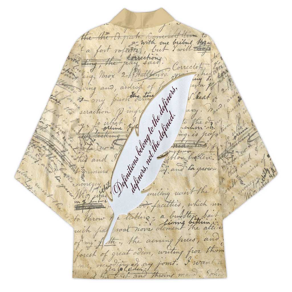 Toni Morrison Kimono Handwritten Manuscript Powerful Portrait with Feather Pen Quote - Wonder Print Shop