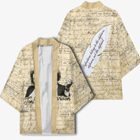 Toni Morrison Kimono Handwritten Manuscript Powerful Portrait with Feather Pen Quote - Wonder Print Shop