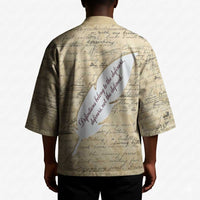 Toni Morrison Kimono Handwritten Manuscript Powerful Portrait with Feather Pen Quote - Wonder Print Shop