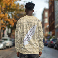 Toni Morrison Long Sleeve Shirt Handwritten Manuscript Powerful Portrait with Feather Pen Quote - Wonder Print Shop