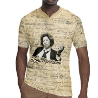 Toni Morrison Rugby Jersey Handwritten Manuscript Powerful Portrait with Feather Pen Quote - Wonder Print Shop