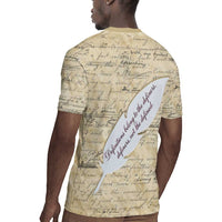 Toni Morrison Rugby Jersey Handwritten Manuscript Powerful Portrait with Feather Pen Quote - Wonder Print Shop