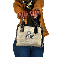 Toni Morrison Shoulder Handbag Handwritten Manuscript Powerful Portrait with Feather Pen Quote - Wonder Print Shop