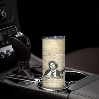 Toni Morrison Skinny Tumbler Handwritten Manuscript Powerful Portrait with Feather Pen Quote - Wonder Print Shop