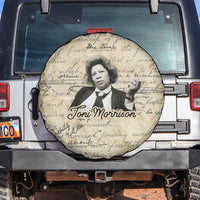 Toni Morrison Spare Tire Cover Handwritten Manuscript Powerful Portrait with Feather Pen Quote - Wonder Print Shop