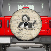 Toni Morrison Spare Tire Cover Handwritten Manuscript Powerful Portrait with Feather Pen Quote - Wonder Print Shop